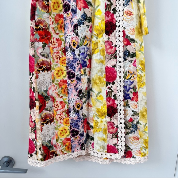 NWOT Zimmermann Wonderland floral-print wrapped linen skirt 0 - Picture 4 of 16